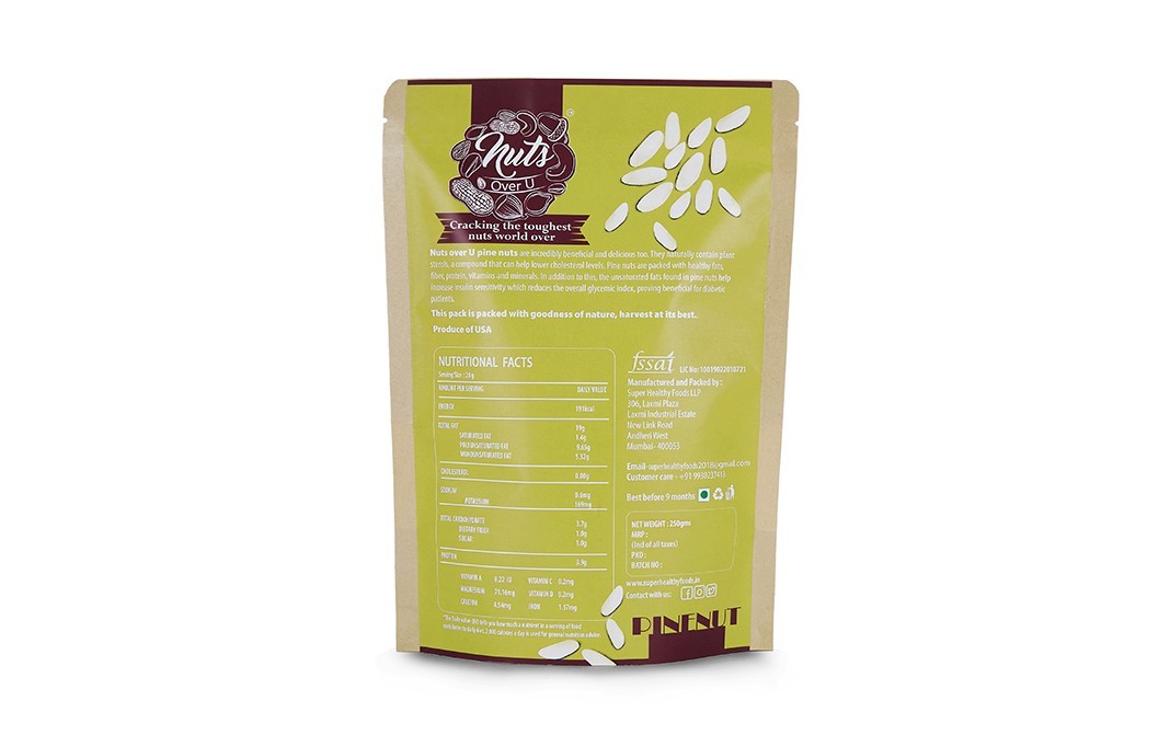 Nuts Over U Pine Nuts    Pack  250 grams